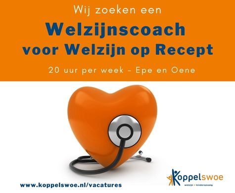 Koppel-Swoe zoekt een toegankelijke en initiatiefrijke welzijnscoach voor Welzijn op Recept voor 20 uur per week in Epe en Oene.